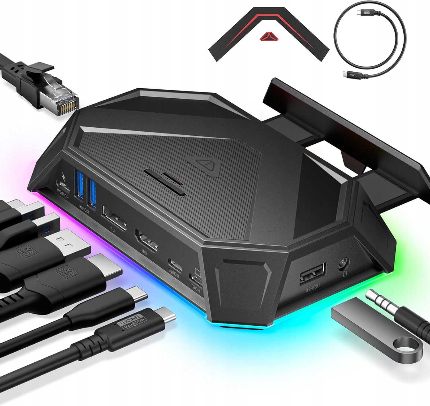 STACJA DOKUJĄCA RGB DLA STEAM DECK OLED ROG ALLY LEGION GO HDMI4K