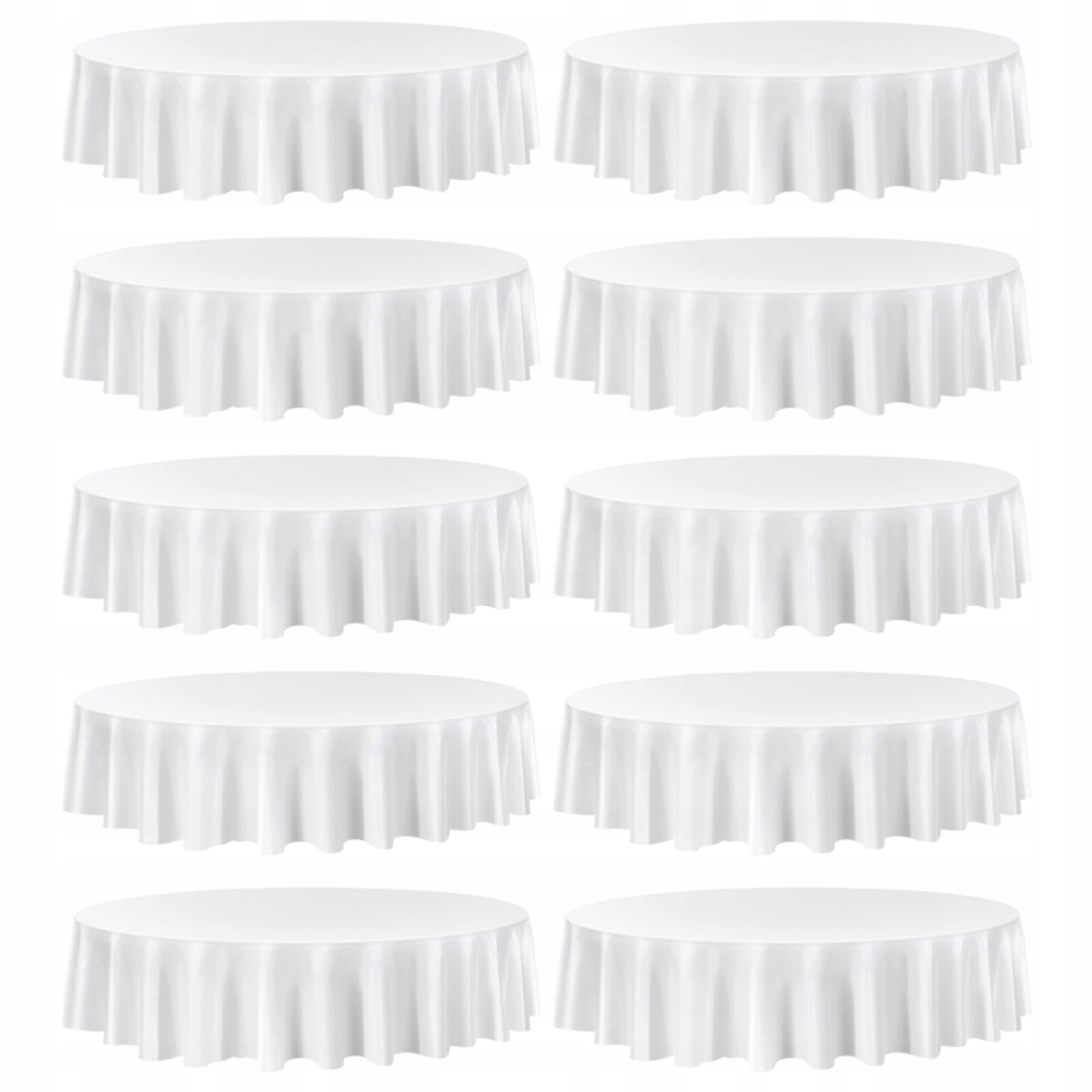 Vevor Sada 10 Okrúhlych Obrusov 2286 MM Polyester Nekrčivý Premium