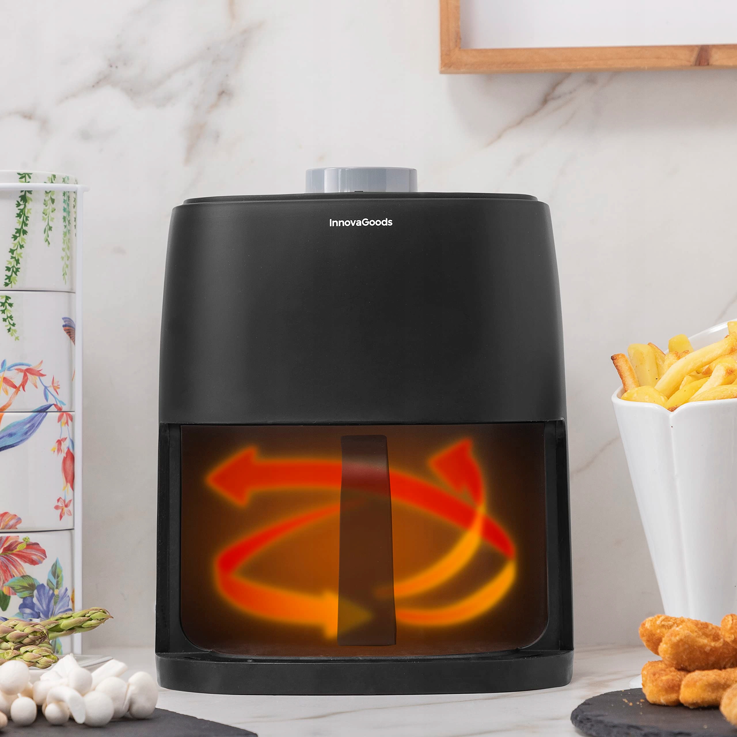 INNOVAGOODS Frytownica Beztłuszczowa 1200W 2L Czarne Tworzywo Sztuczne — miniatura 5