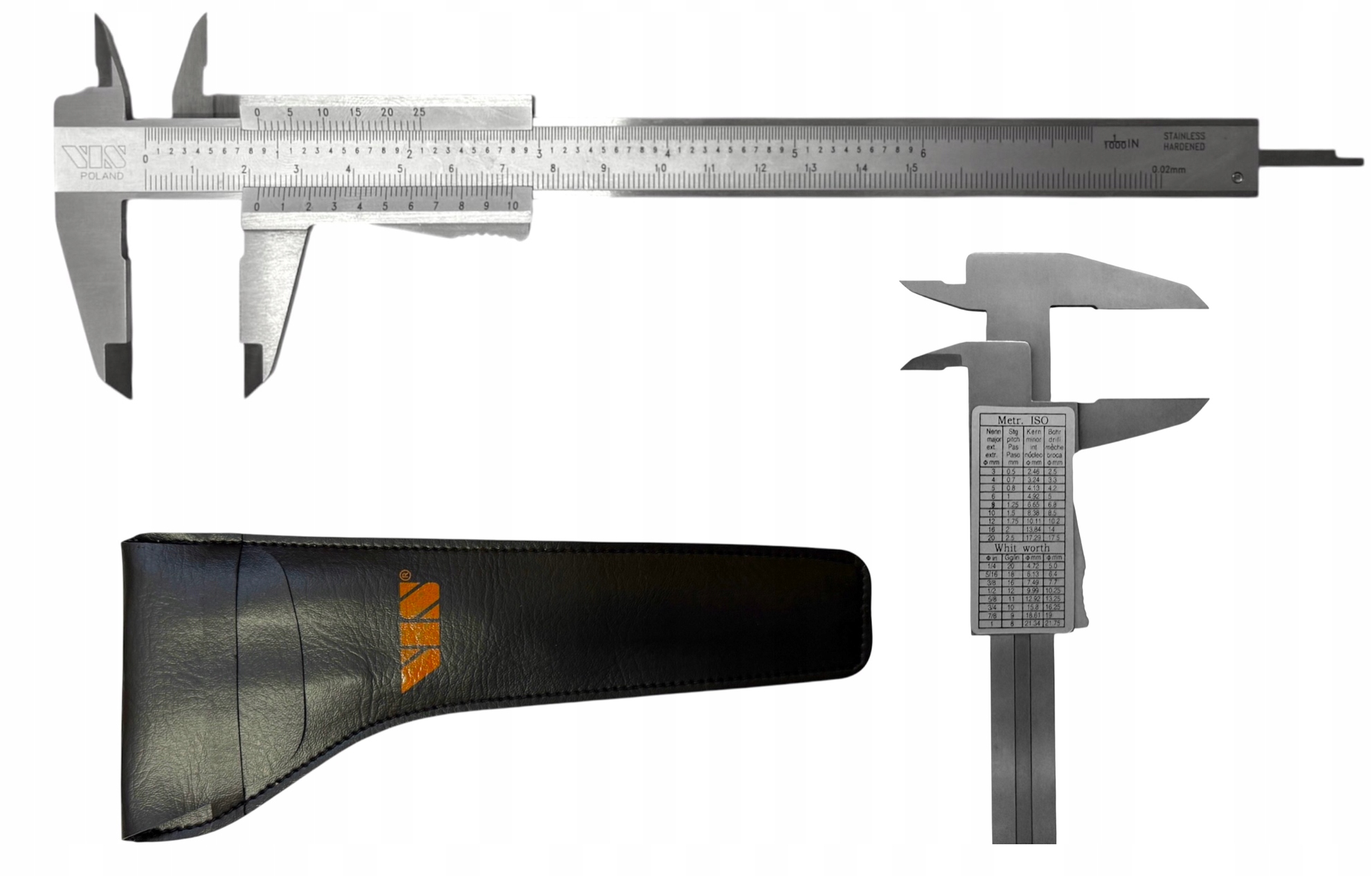 Suwmiarka noniuszowa analogowa Vis 150 mm 0,02 z Przyciskiem