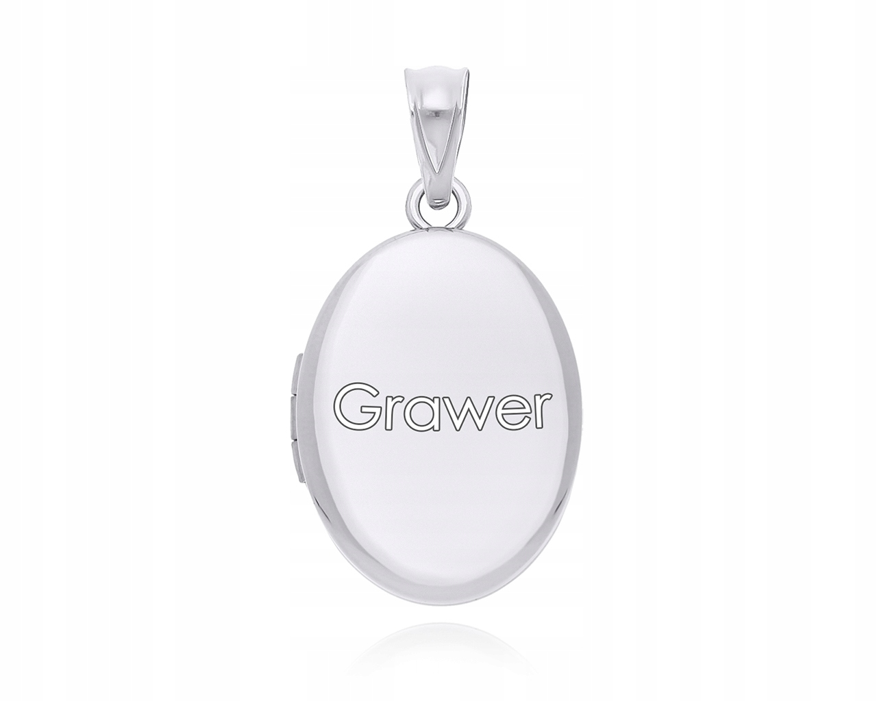 Stříbrný Tajemník Na Fotky, Krabička S Gravírováním Oválná ryzost 925