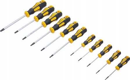 Torx screwdrivers T8-T40, 11 шт.