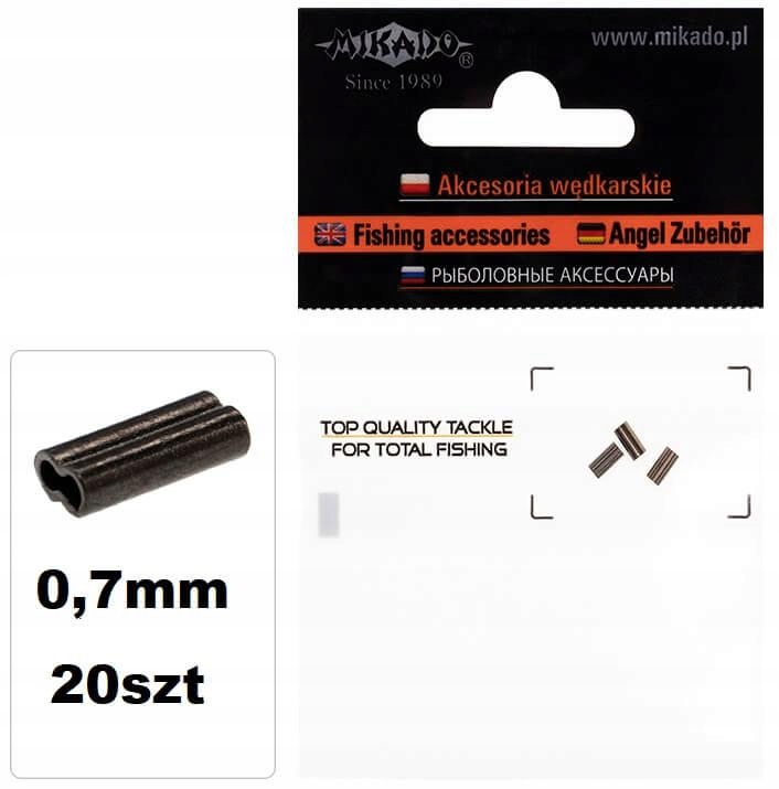 Tulejki zaciskowe podwójne Mikado 0.7mm 20szt