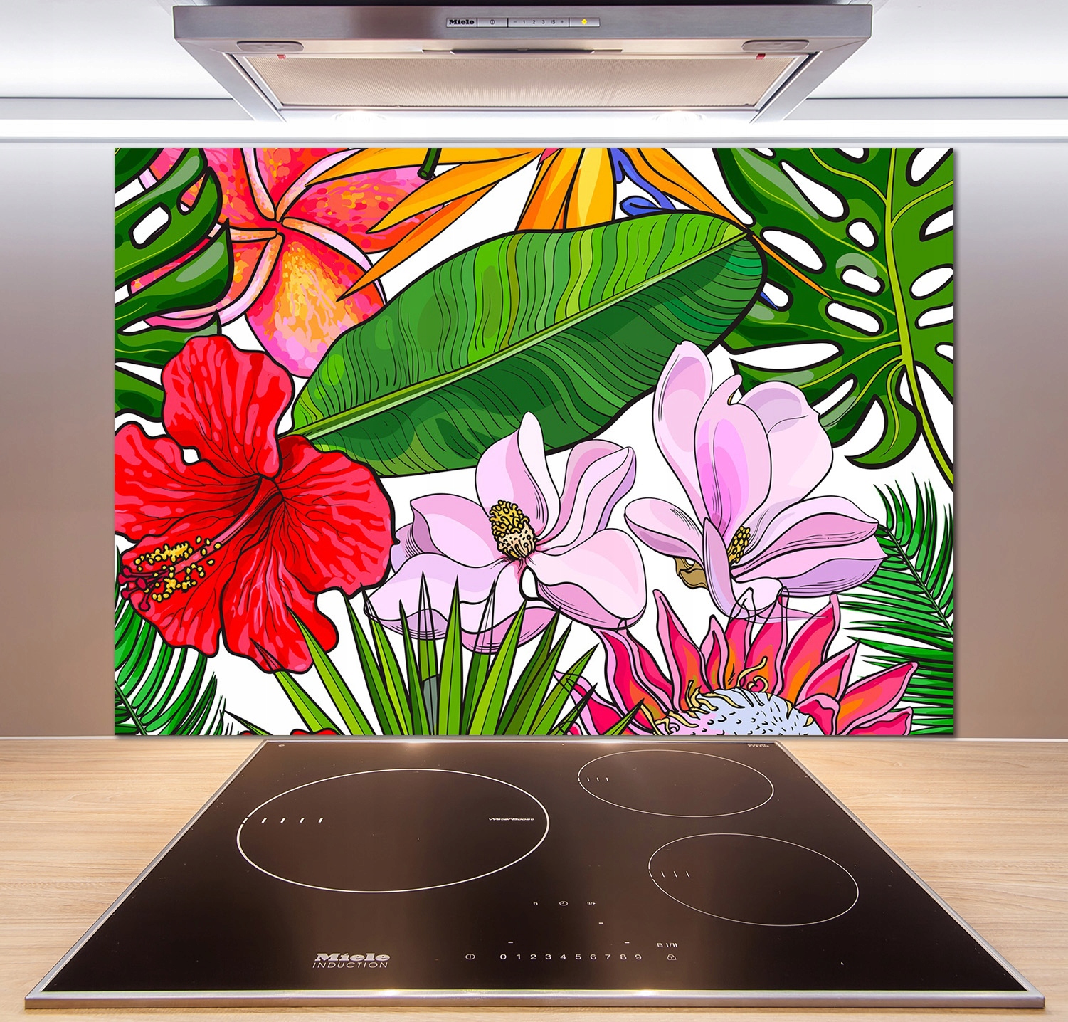 

Panel do kuchni Hawajskie kwiaty 100x70 cm + Klej