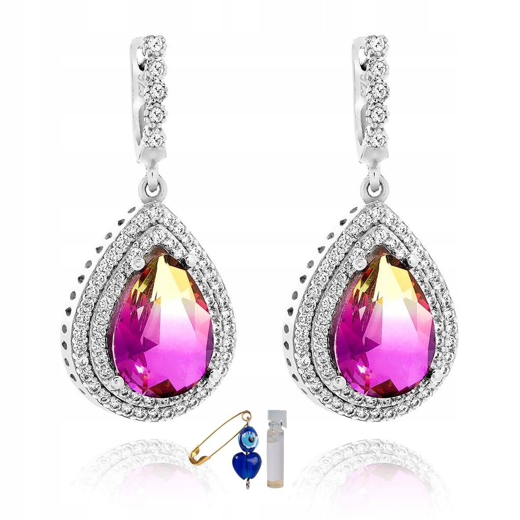 

Kolczyki Srebrne Z Ametrynem W Kształcie Łezki