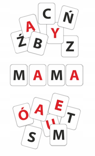 

Literkowa układanka Literki Drukowane (97 kart)