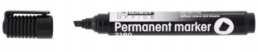 

Marker permanentny ścięty 2160 czarny wodoodporny