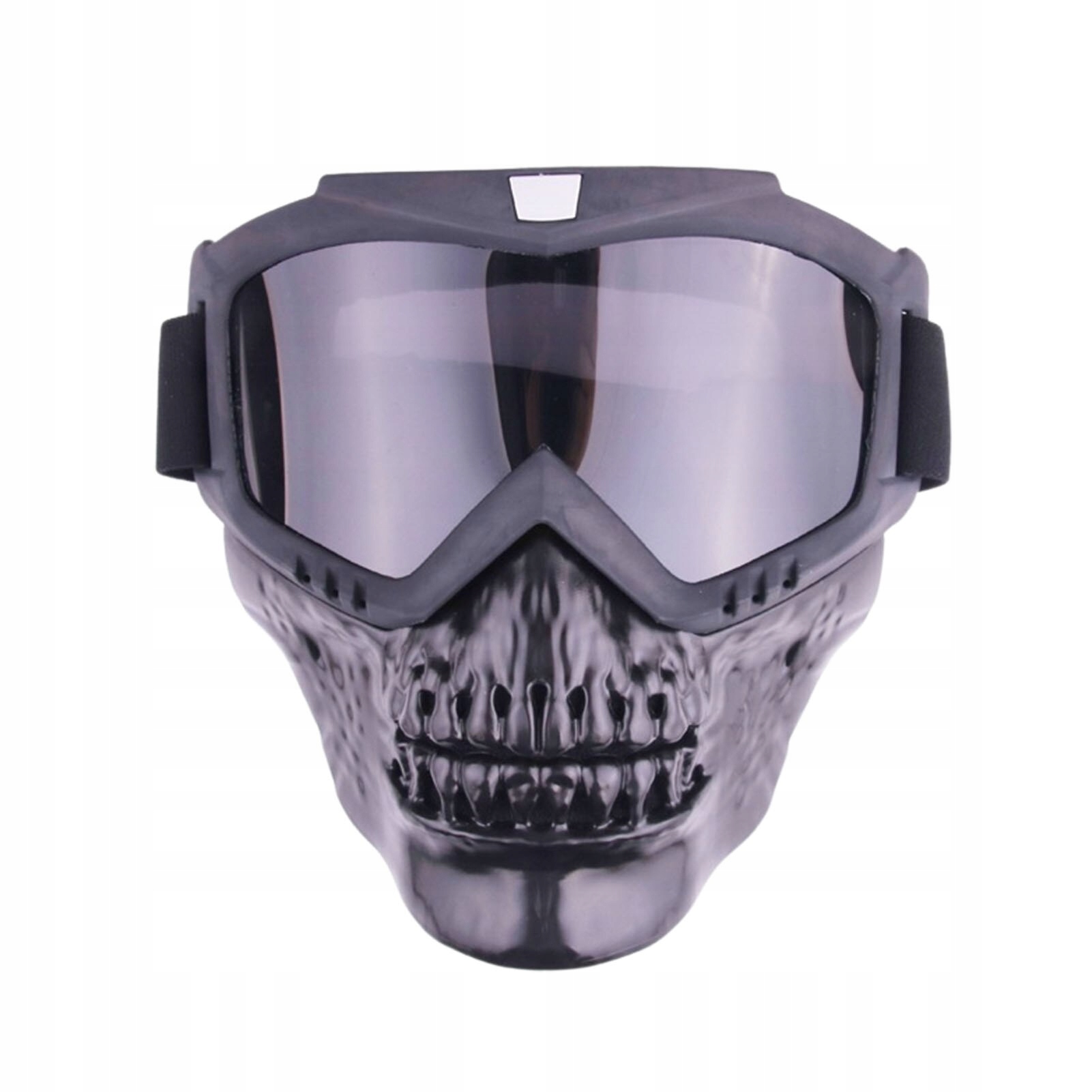 Detachable Motorcycle Goggles Face Shield Skull Ou