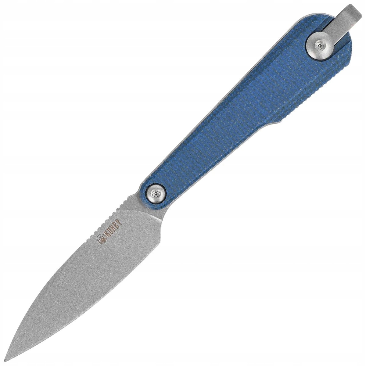 Nóż Kubey Yag Sp Blue Micarta, Beadblasted 14C28N by Ostap (KU452B)