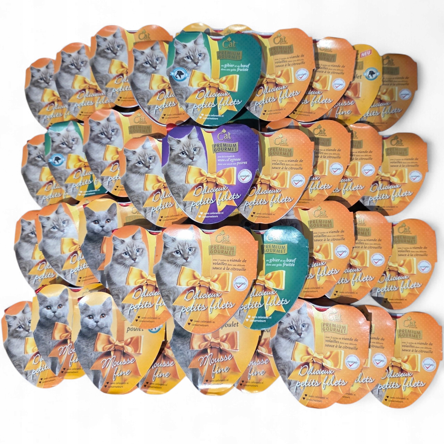 Cat Bonbon Premium Gourmet 60x Tacka MIX smaków Uczta Dla Kota