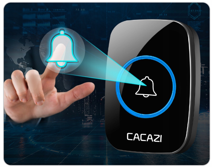 DZWONEK BEZPRZEWODOWE CACAZI 110DB 300M Marka Cacazi