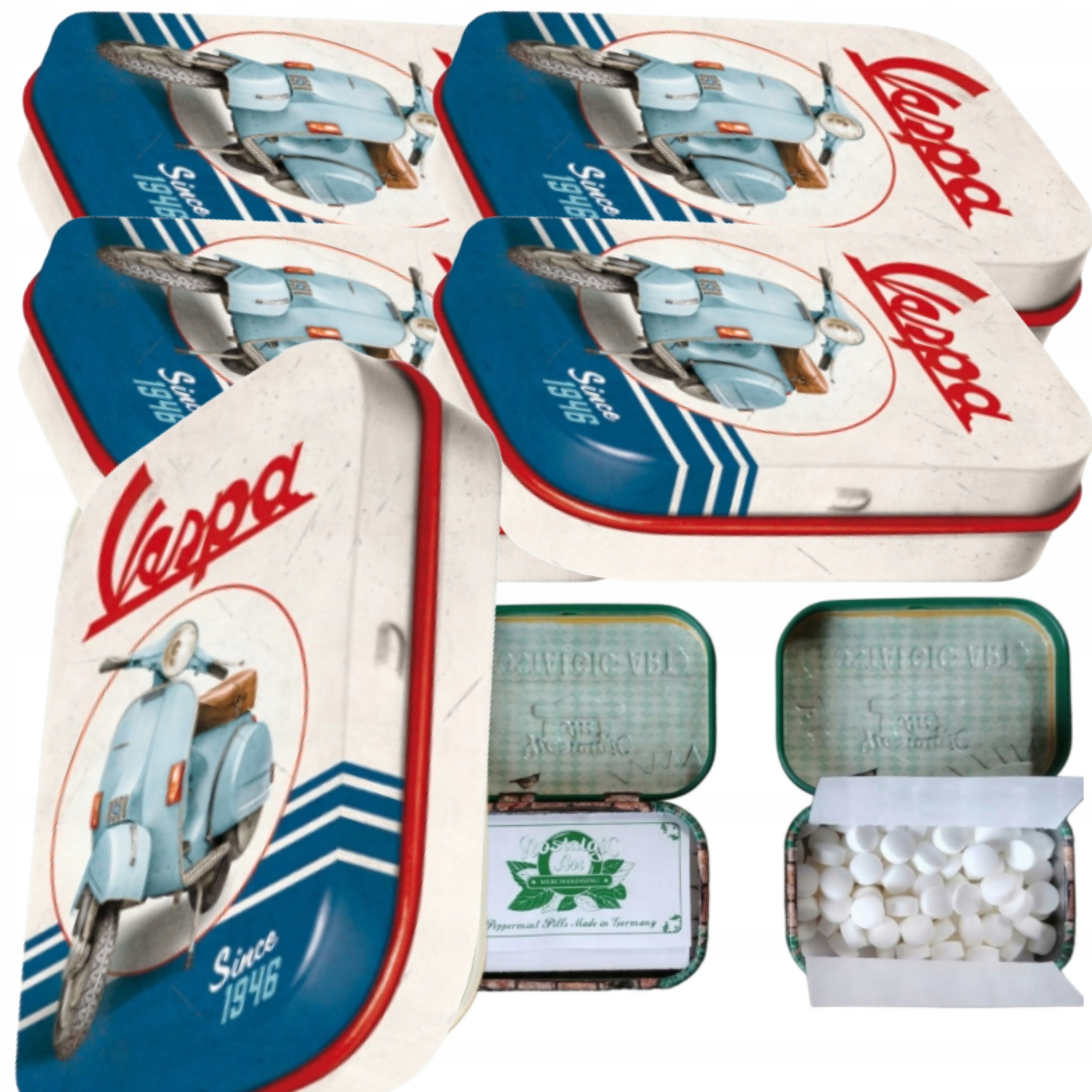 Levně Bonbóny Mátové 4 Balíčky Vespa Since 1946 Box 15g Nostalgic Art