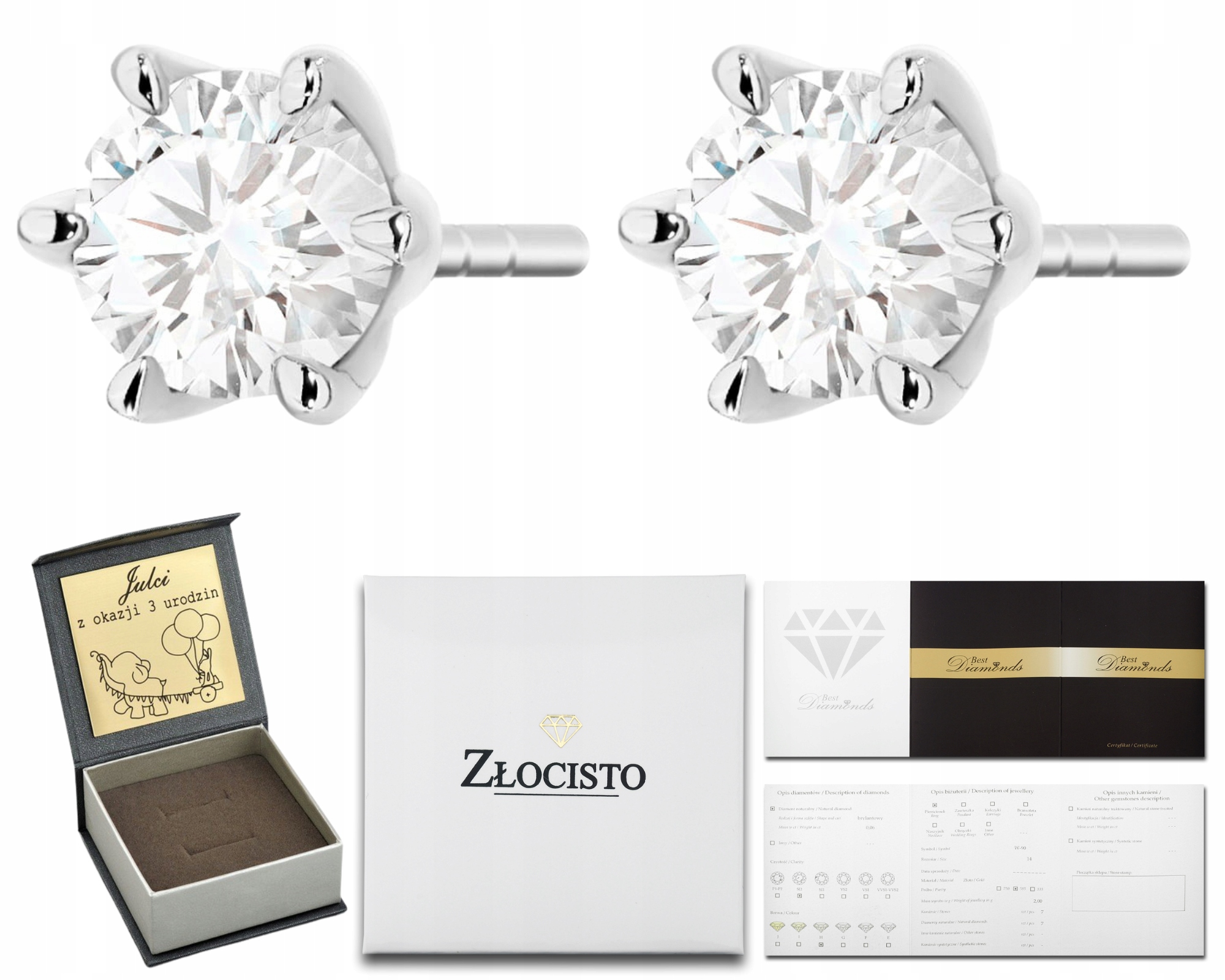 Náušnice Bílé Zlato 585 Brilianty Diamanty Pízedek Dárek K Výročí