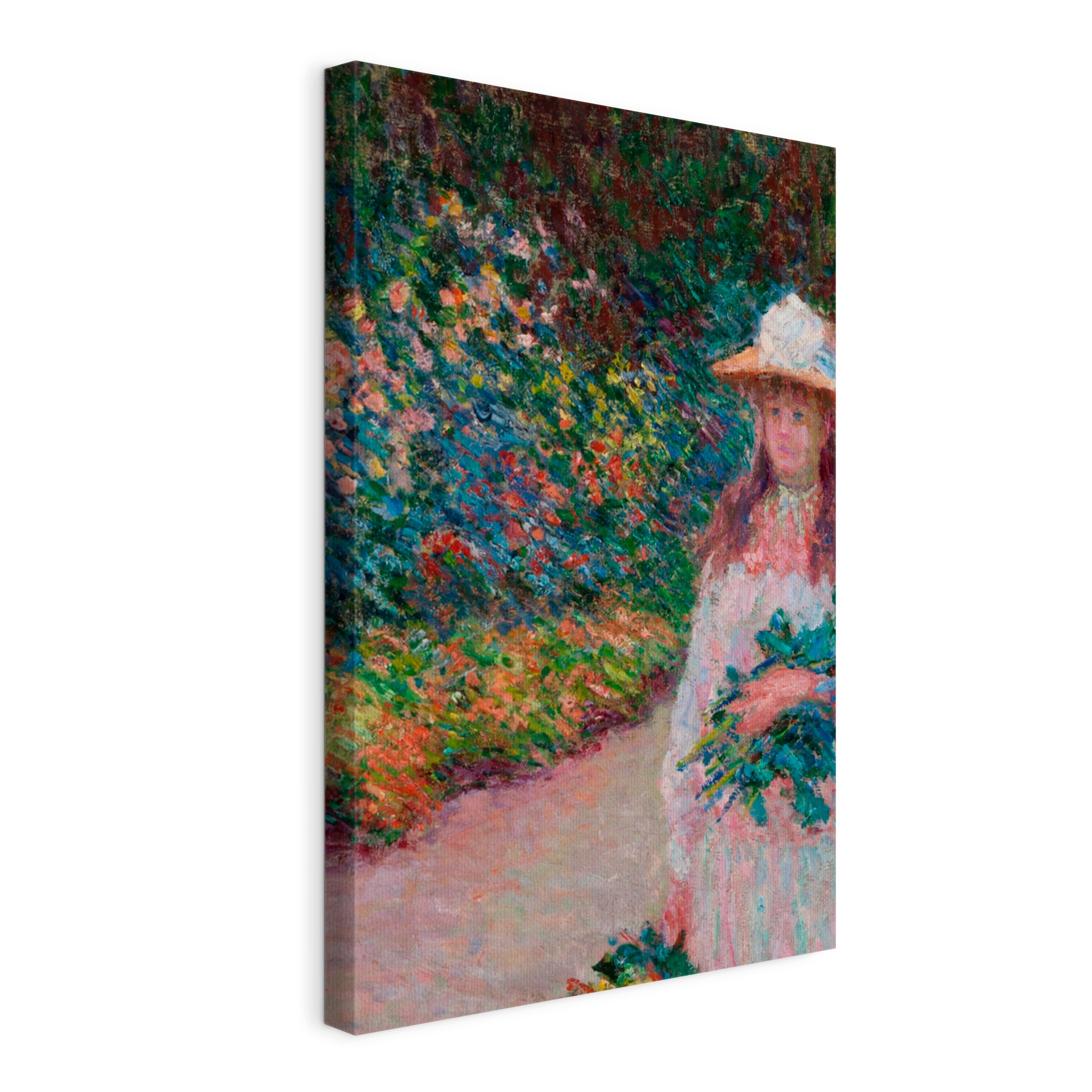 Obraz na plátně Mince Mladá dívka v zahradě o rozměrech 45 x 30 cm