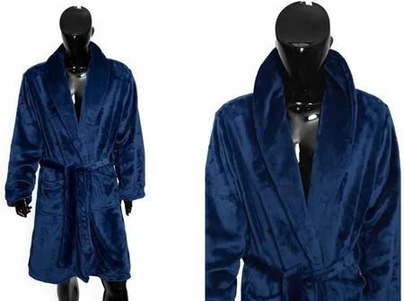 Celoroční Plyšový Modrý Dámský Župan
