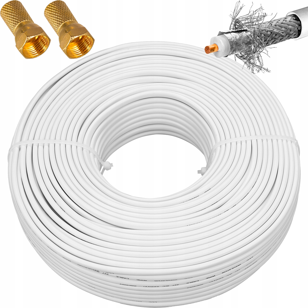 KABEL ANTENOWY PRZEWÓD KONCENTRYCZNY TV SAT LTE ODPORNY UV 4K ROLKA 100M Marka Libox