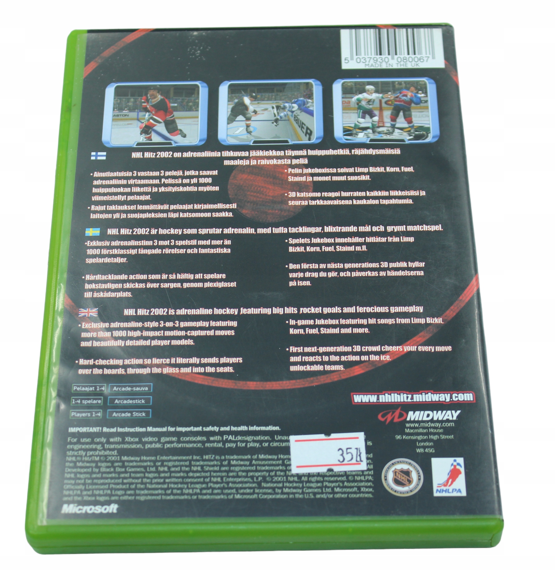 NHL Hitz 2002 Xbox Classic Platforma Microsoft Xbox