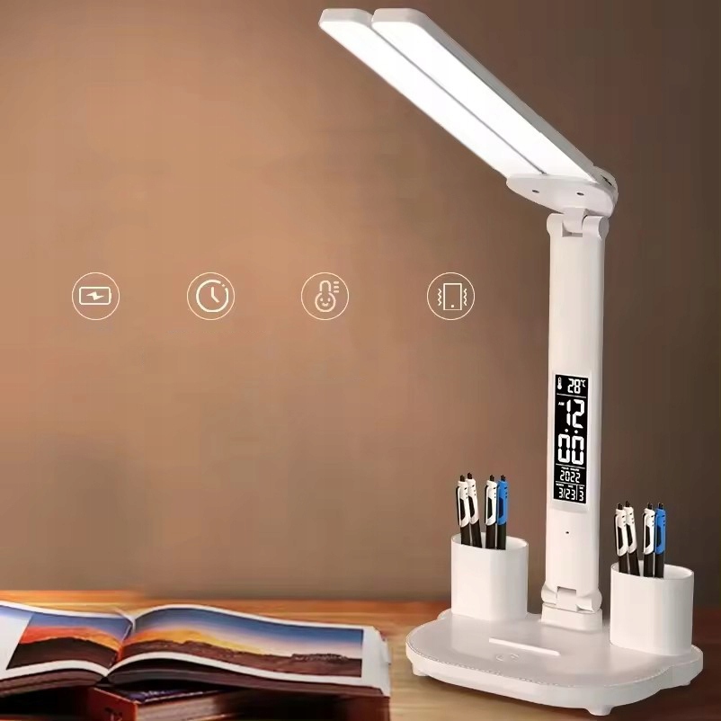 LAMPKA BIURKOWA LED, LAMPKA LED CHRONIĄCA OCZY, PODWÓJNA GŁOWICA LAMPA Rodzaj gwintu zintegrowane źródło LED