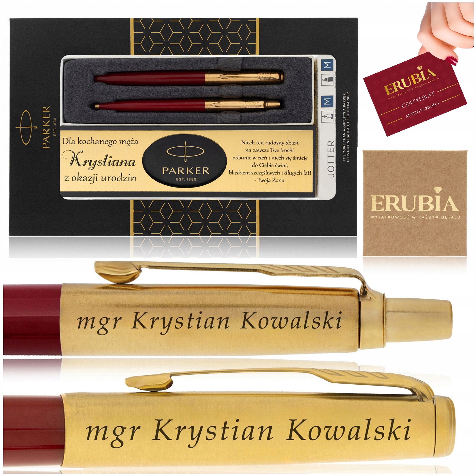 Dárková Sada Na Velikonoce Zlatý Propiska S Gravírováním Pero Pro Ženu