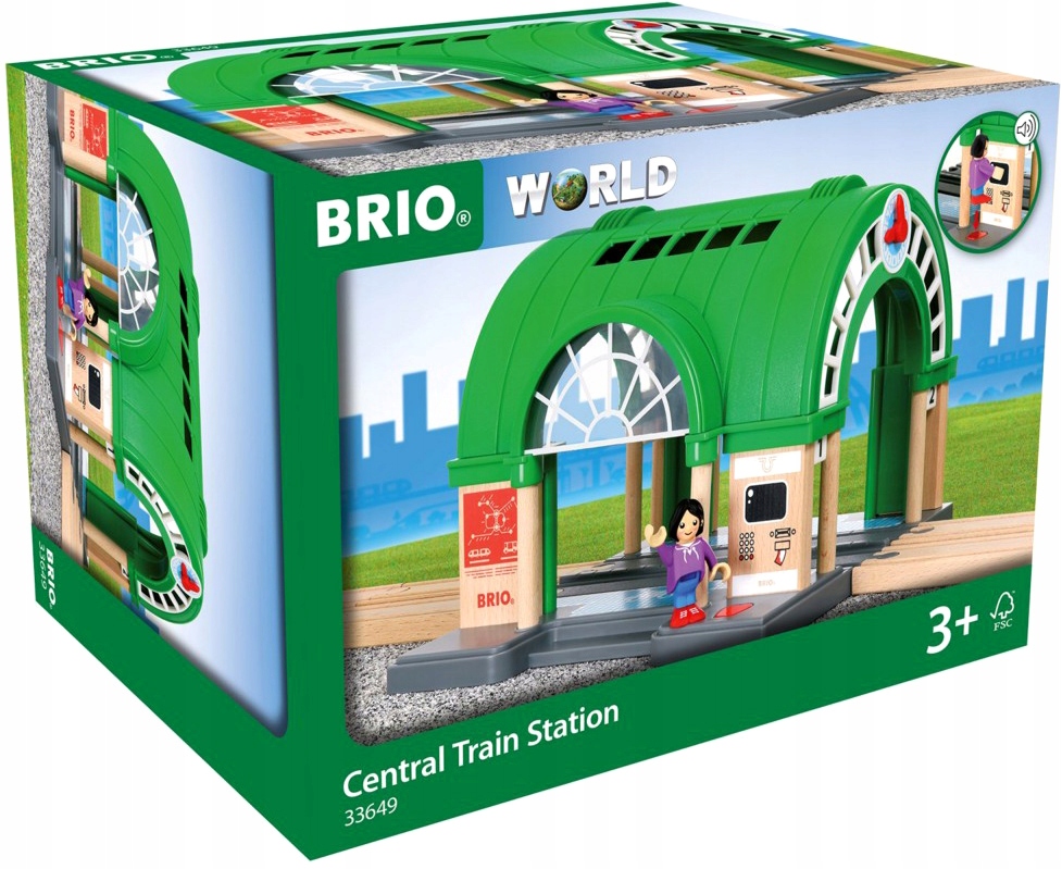 Zestaw do zabawy Brio World Central Train Station with Ticket Machine
