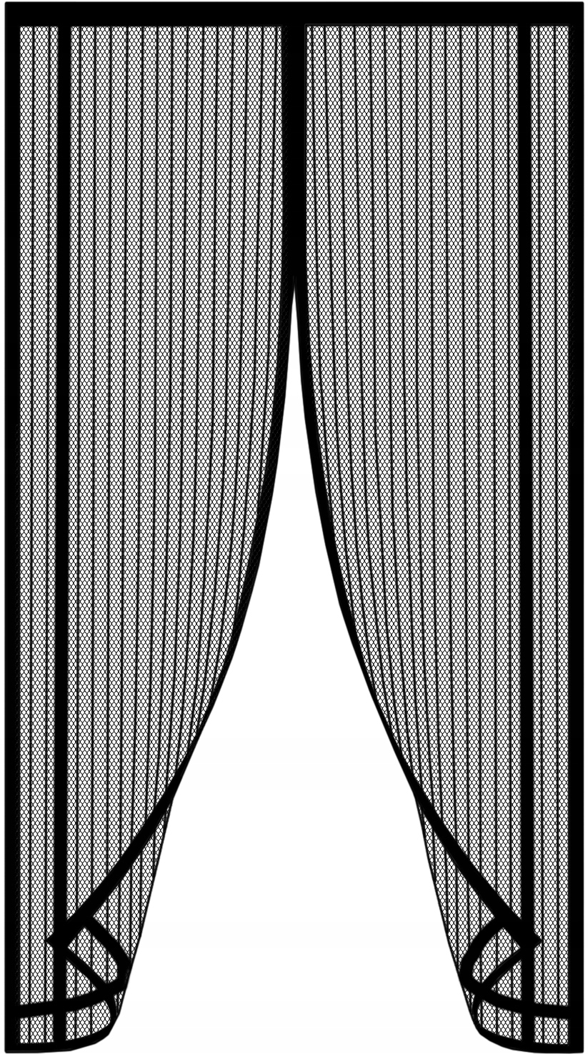 MOSKITIERA MAGNETYCZNA NA DRZWI BALKONOWE OKNO SIATKA Z MAGNESAMI CZARNA Stan opakowania oryginalne