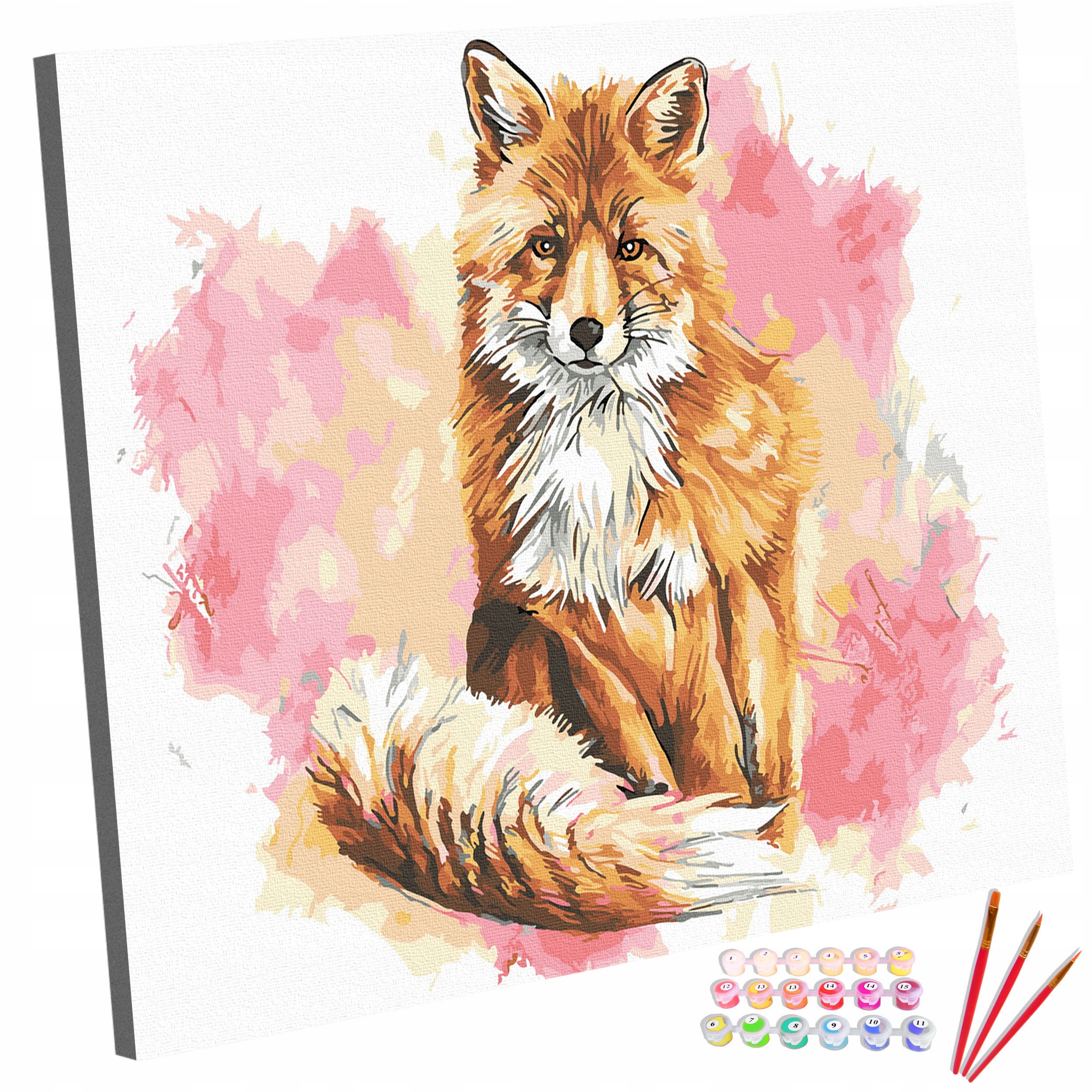 Sada Obraz na malování Malování Podle Čísel Na rámu Liška 40x50 cm