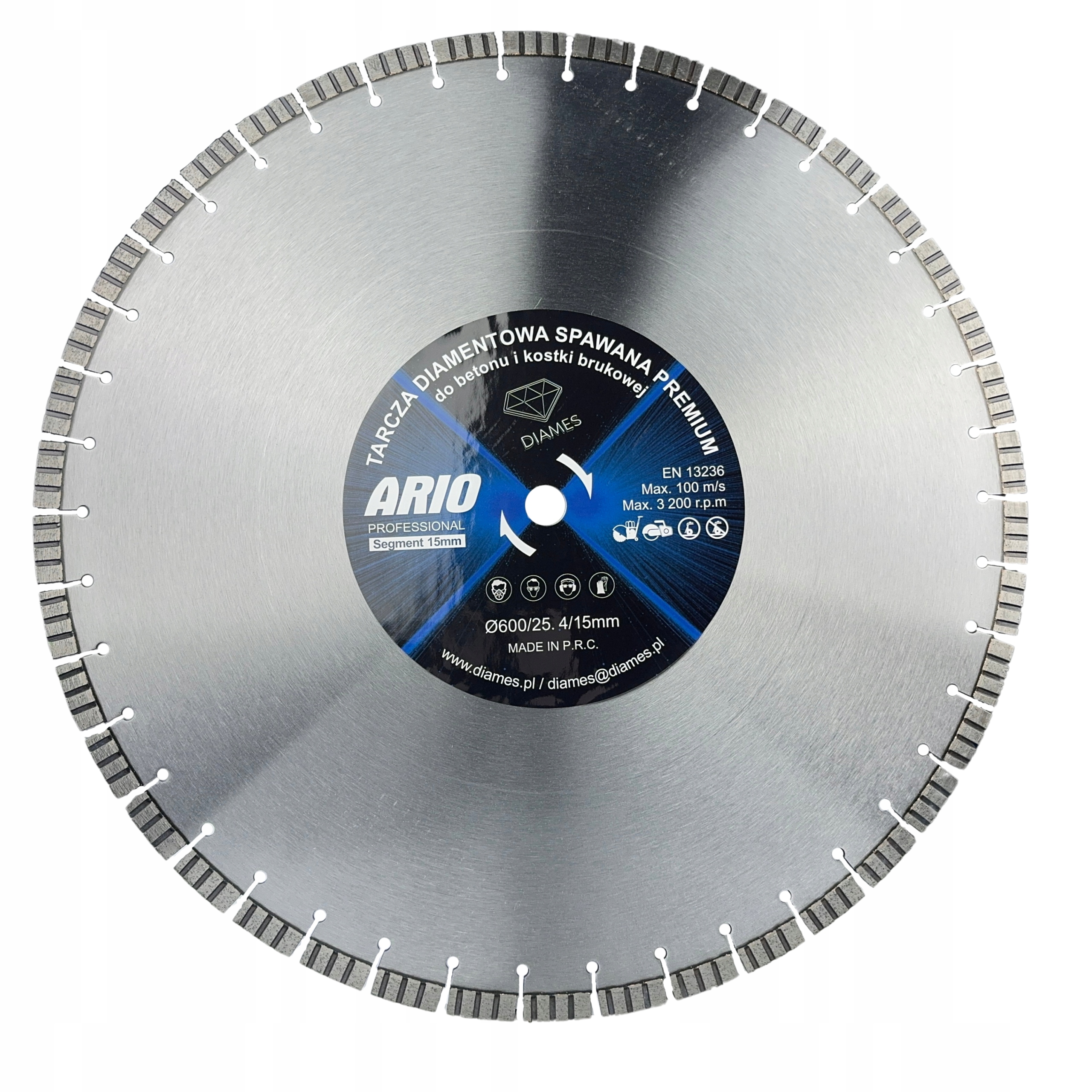 Diamantový Kotouč Diames Ario 600 Vyztužený Beton Dlažební Kostka Beton Profi