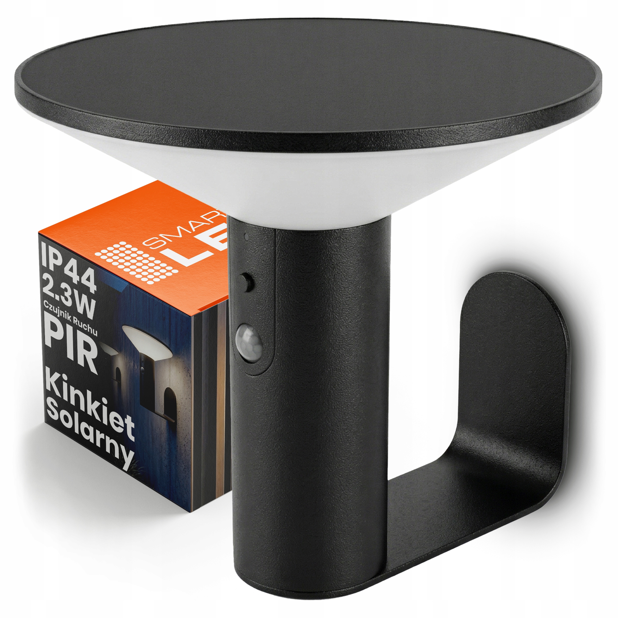 Solární Lampa Led Fasádní nástěnné svítidlo do zahrady Snímač pohybu IP44