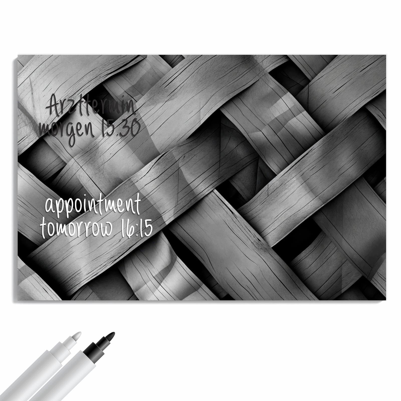 Magnetická tabule Plecione Dřevo 60 × 40 cm