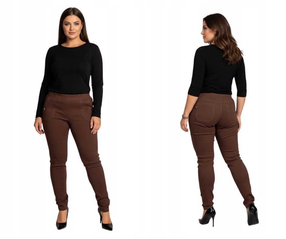 Kalhoty zúžená nohavice Cevlar barva čokoládová velikost 50