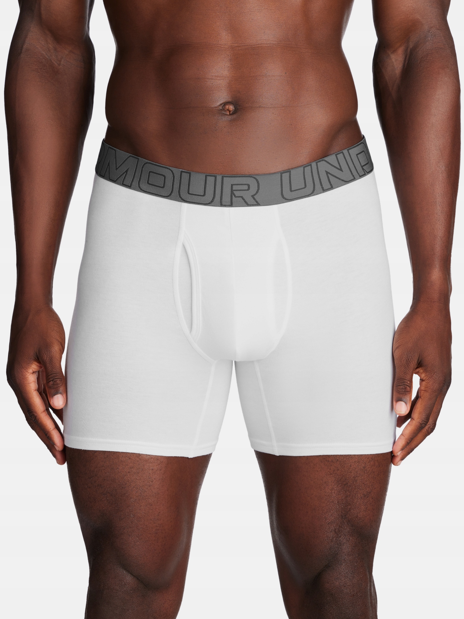 Boxerky M Ua Perf Cotton 6in-WHT