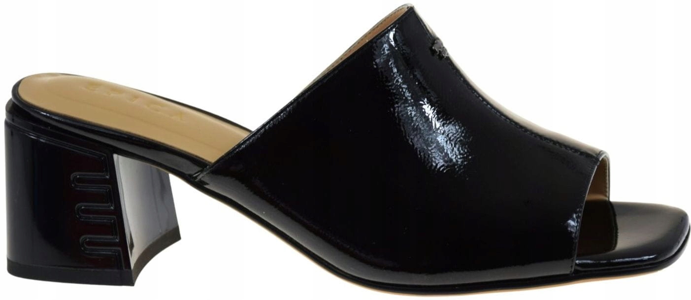 Elegantní lakované nazouváky černé Epica WQWQ40005A VEL.40