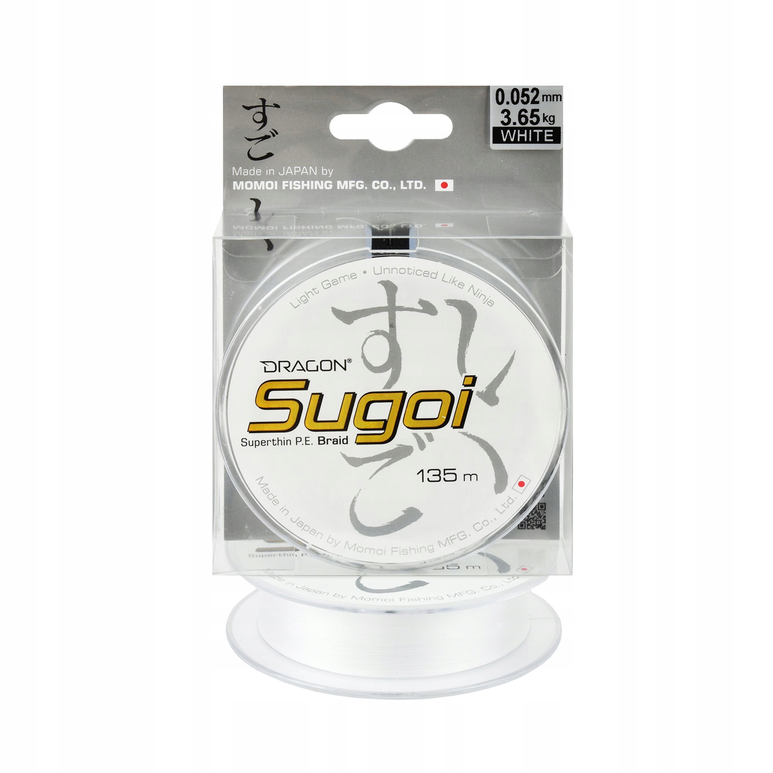 Plecionka japońska supercienka Dragon Sugoi 0.052mm 135m 3,65kg 1szt.