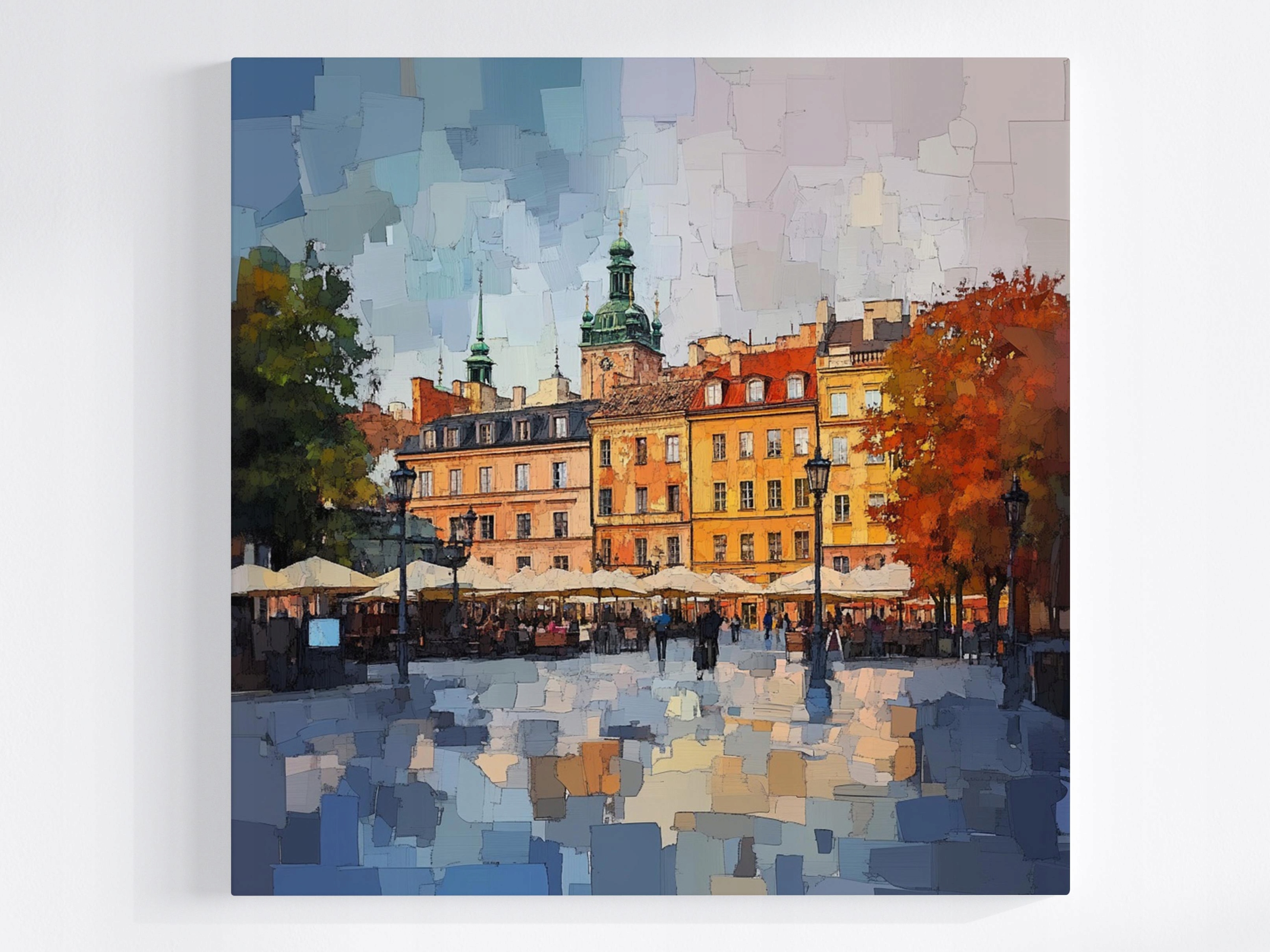 Obraz Na Plátně Canvas Město Varšava Staré Náměstí Kamínky 80x80