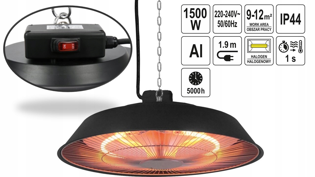 

Wiszący Promiennik Podczerwieni 1500W Yato