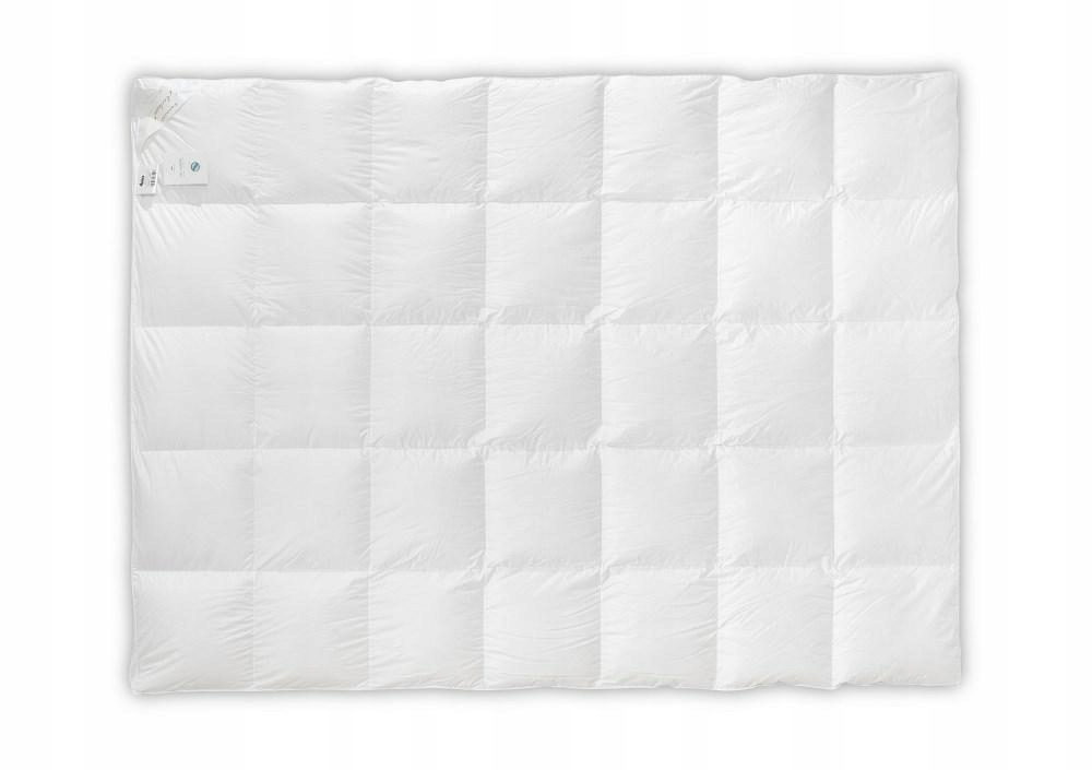 Kołdra puchowa 100% 155x200 Materacowa prestige extra ciepła 1200g biała