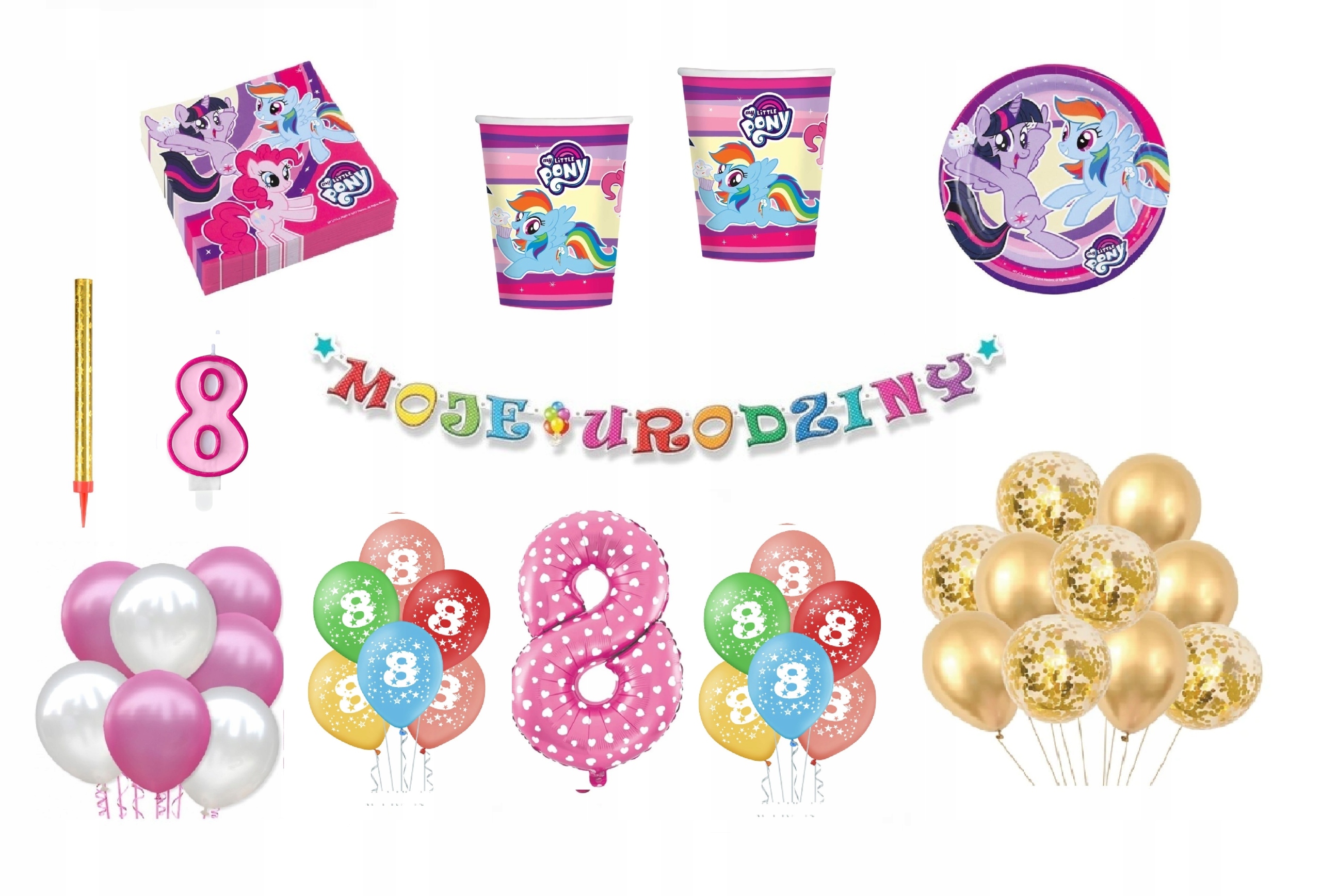 

Zestaw My Little Pony 8 Urodziny Balony