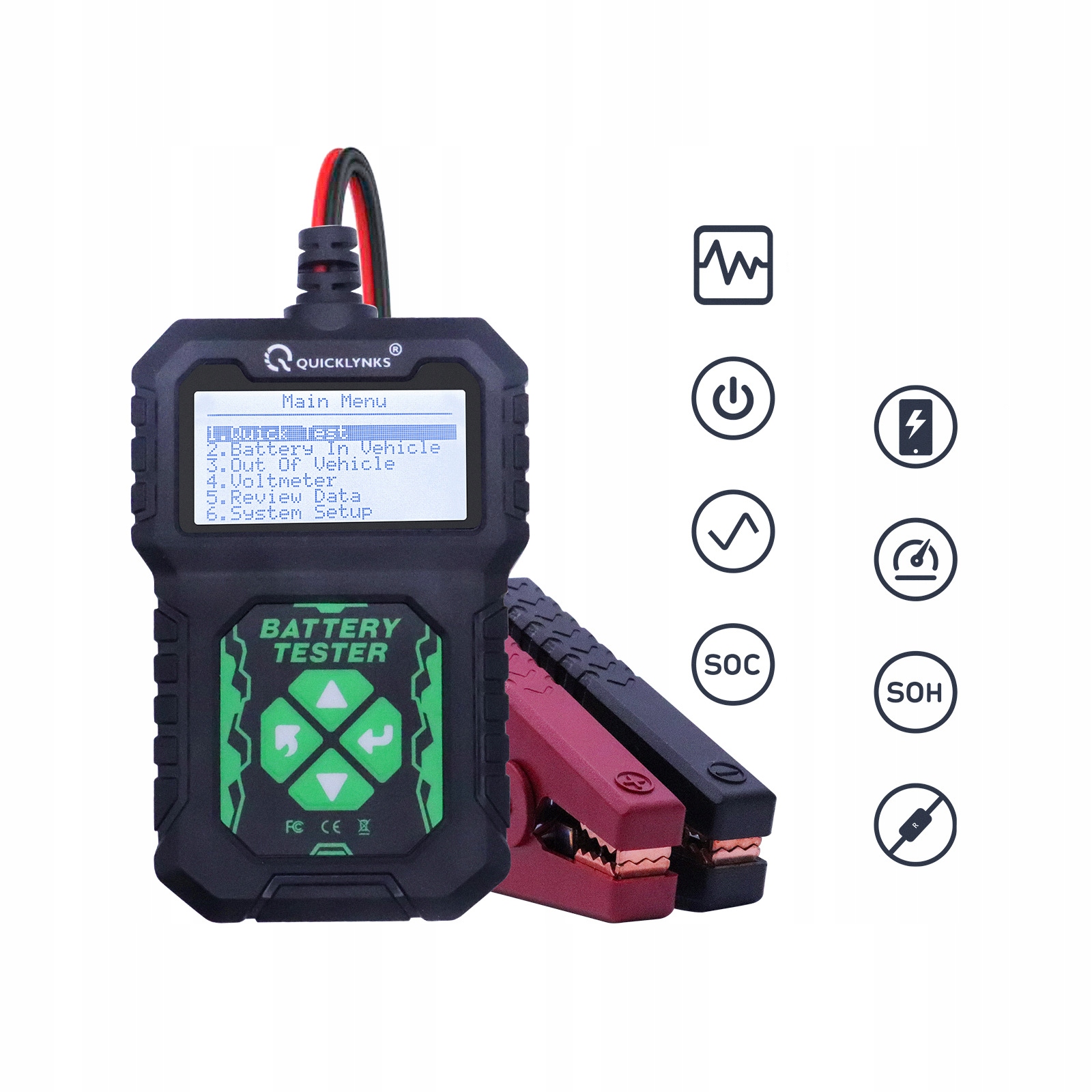 TESTER AKUMULATORÓW 12V JĘZYK POSLKI DO 220AH Marka bez marki