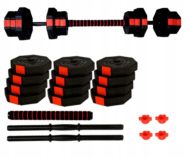 

Hantle Regulowane 2x10KG Sztanga Zestaw Gryfy 20KG