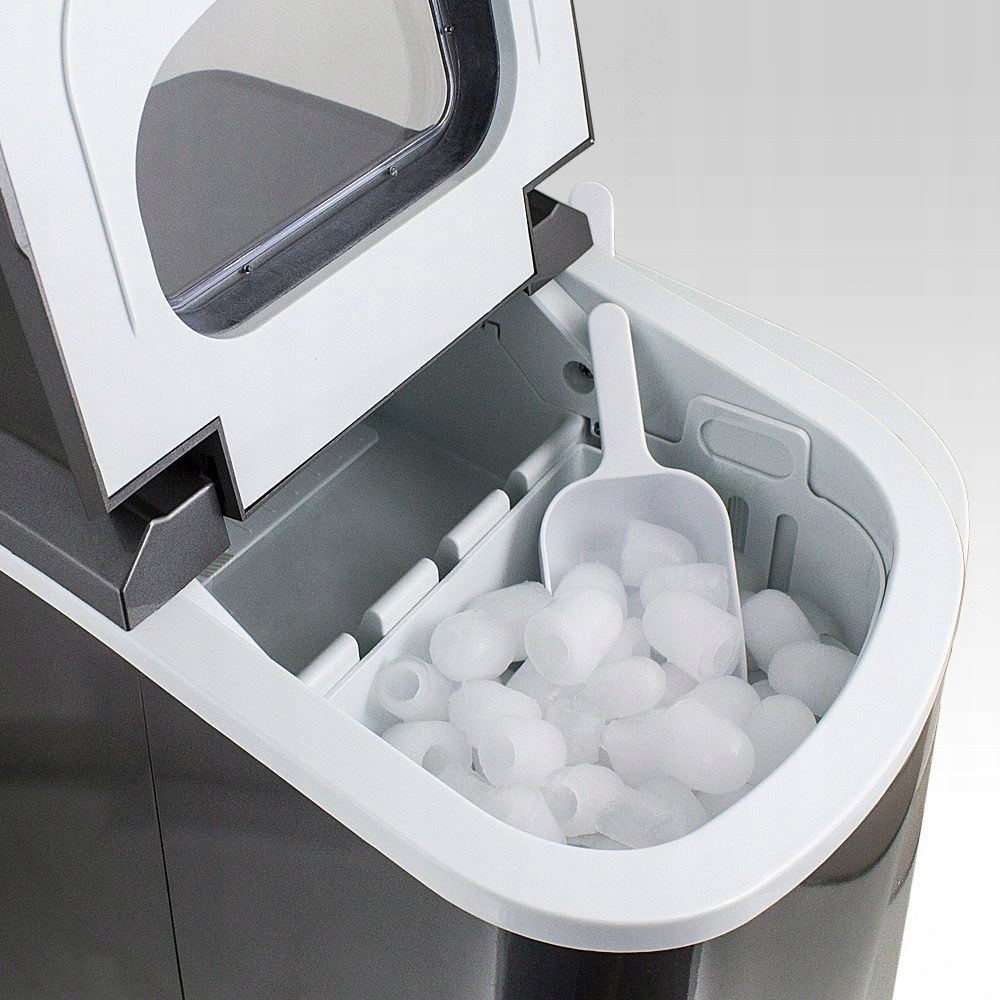 KOSTKARKA MASZYNA DO ROBIENIA KOSTEK LODU (GRAFITOWA) Kolor dominujący srebrny/szary