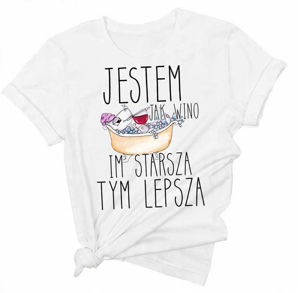 

Śmieszna koszulka urodzinowa z nadrukiem L/XL