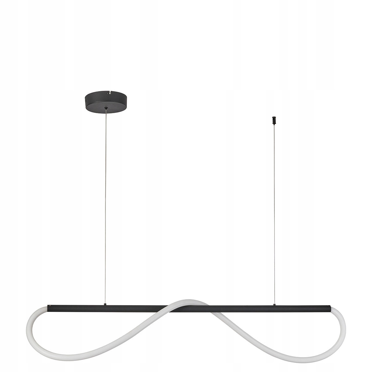 Čierna lampa s hadicou Meleca S 100 cm Led na nosníku, moderný štýl