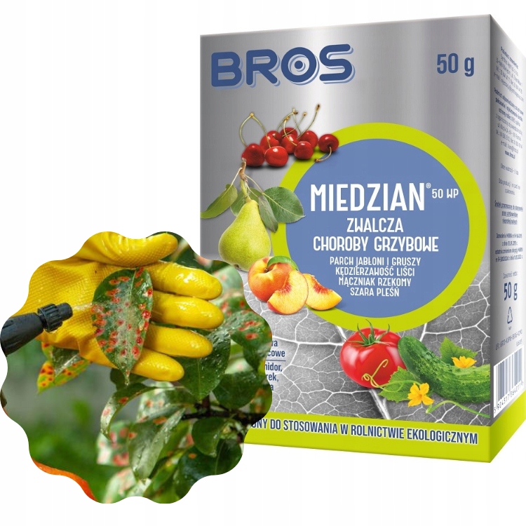 

Bros Oprysk grzybica owoców i warzyw Miedzian 50g