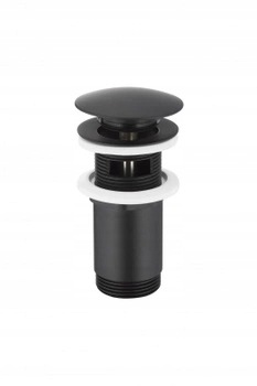 Kfa Armatura zátka klik-klak Black kulatý s přepadem 660-254-81