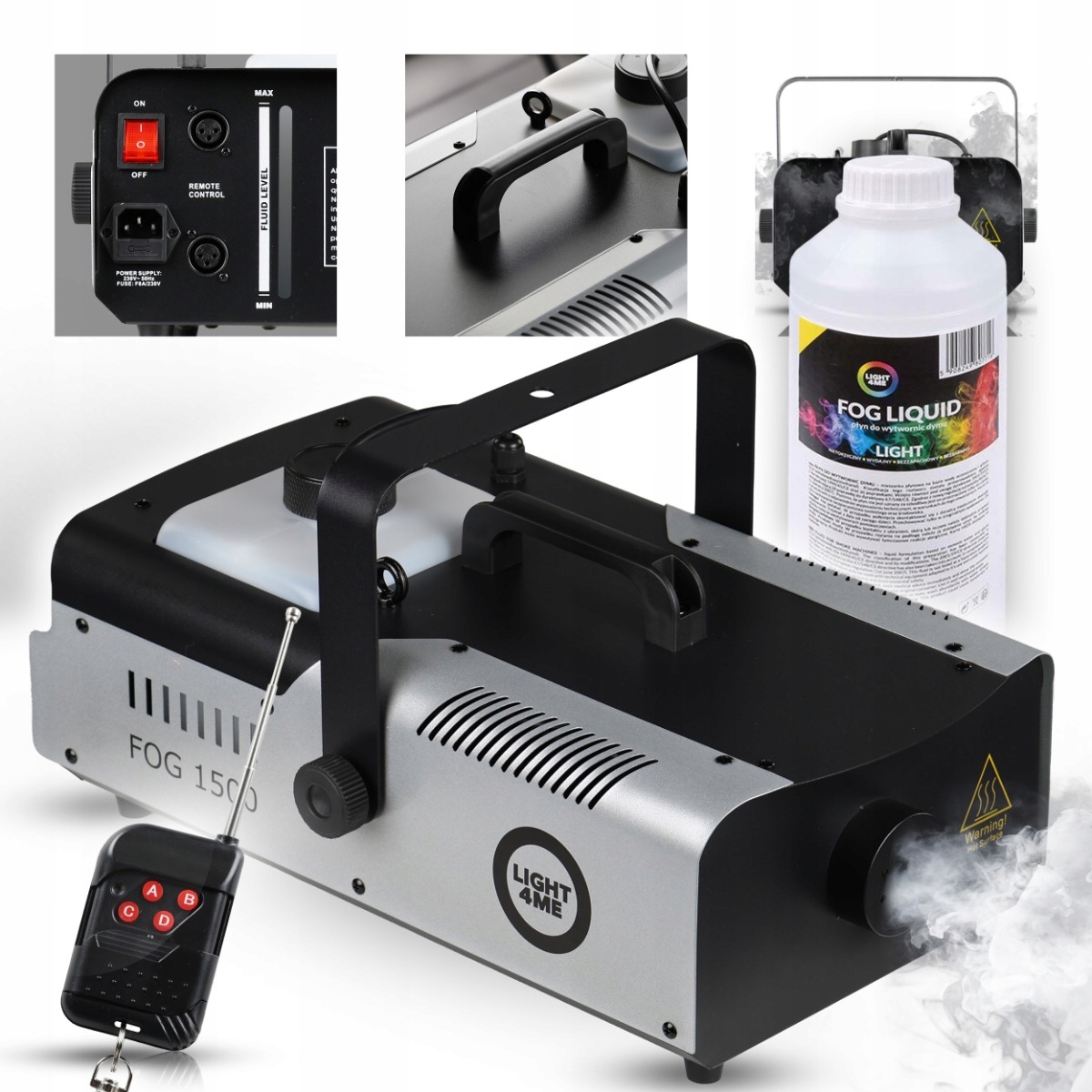 Výrobník Kouře, Mlha, Kouřová Mašina, Výkonný Výkon 1500 W, Dálkové Ovládání Kapalina