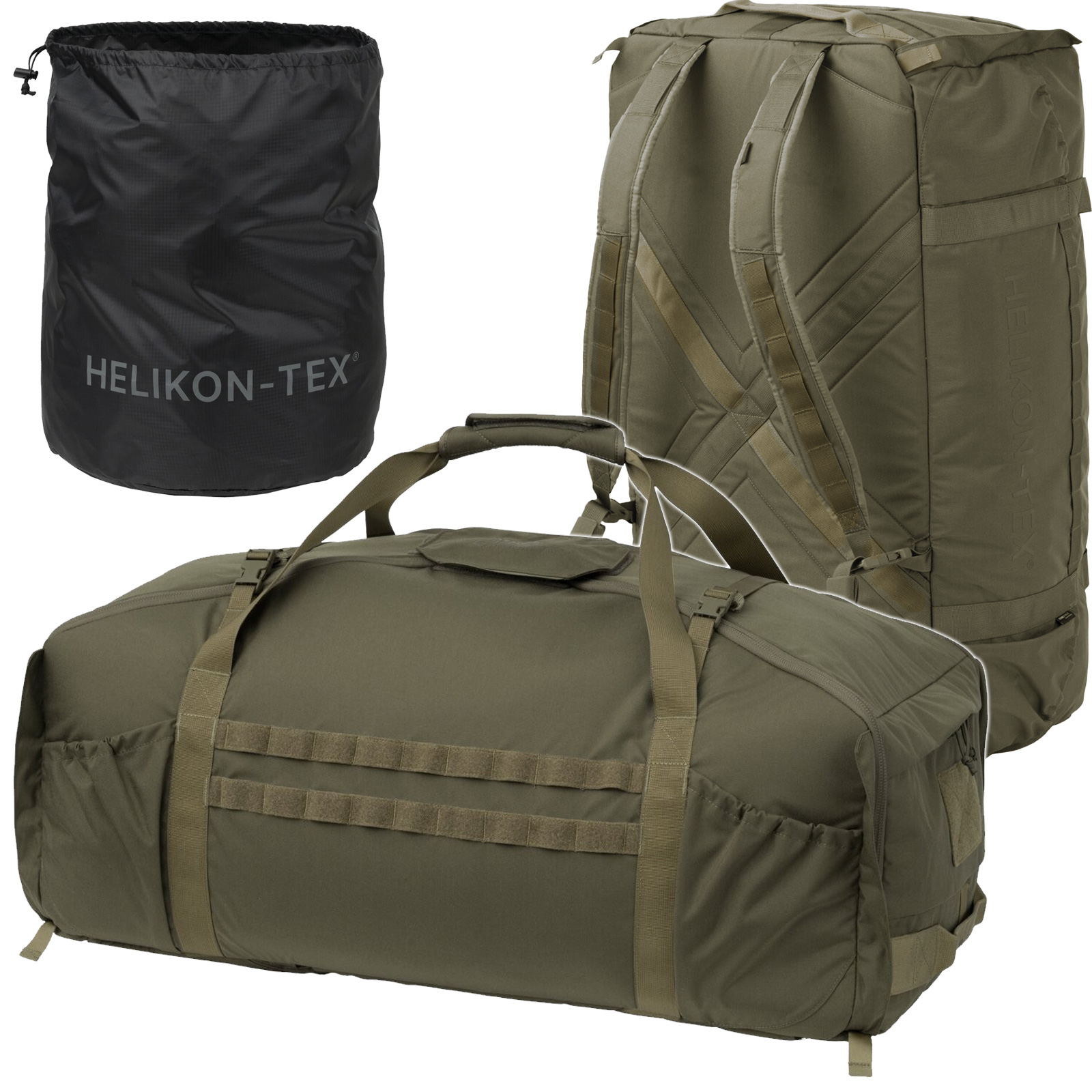 Torba Podróżna na Ramię Plecak Alien Helikon Zestaw Wodoodporny Worek Olive