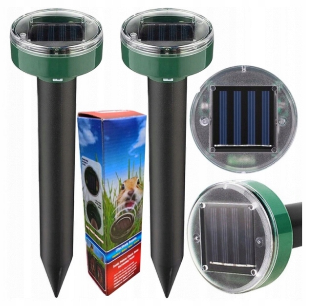 Solarinis kurmių, pelėnų, graužikų ir pelių atbaidytuvas, 4 vnt.
