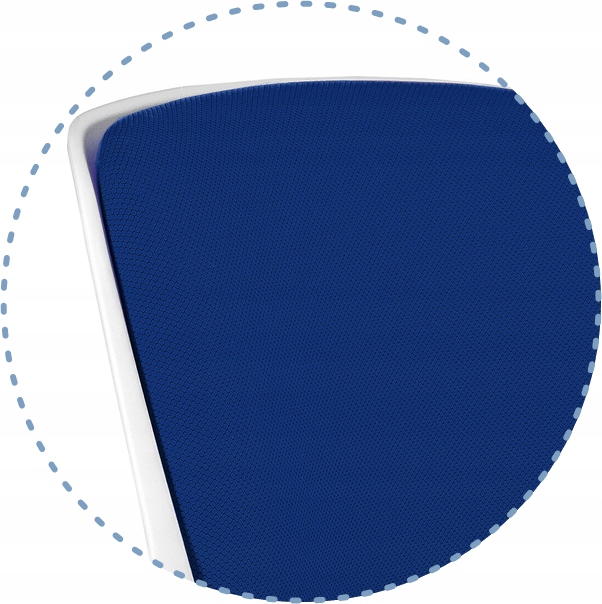 Fotel Obrotowy ROOKEE Niebieski Unique Biurkowy Kolor korpusu biały