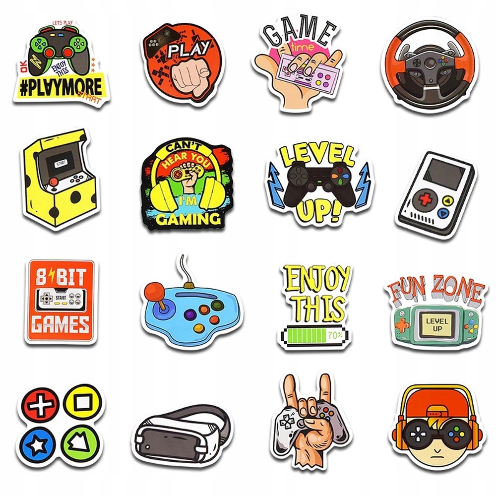 

Gamer MIX Naklejki Wlepki Na Laptop Tablet 50 szt