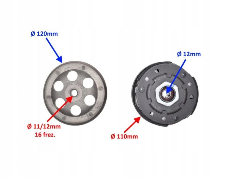 SPRZĘGŁO SKUTER 2T 112mm KEEWAY ROMET JUNAK BARTON Producent WM Motor